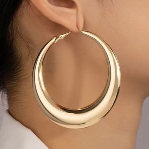 Large Gold hoops..